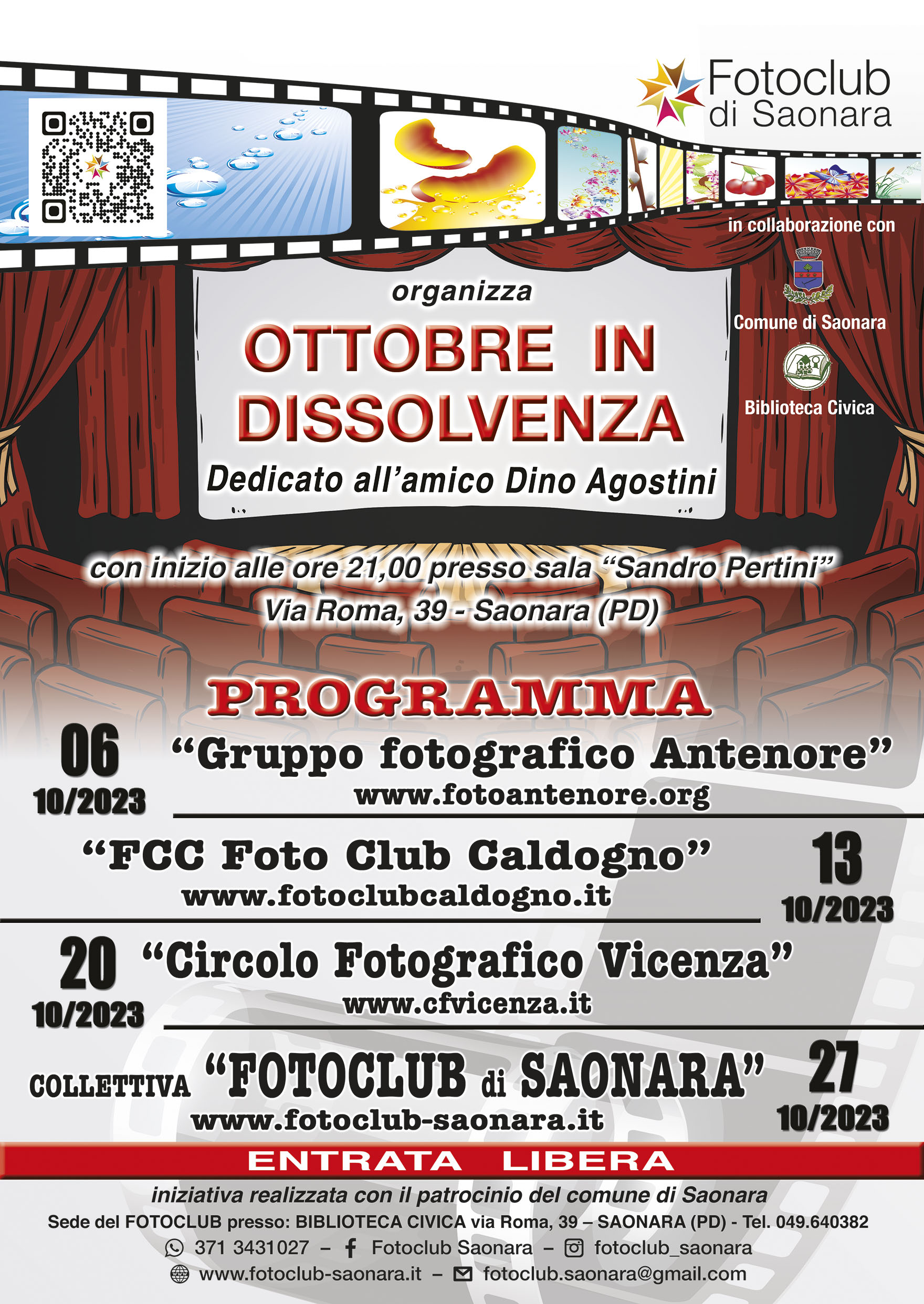 FOTOCLUB SAONARA - PROIEZIONI OTTOBRE 2023